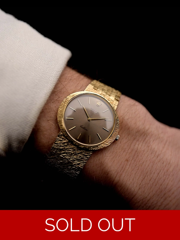 Rolex Cellini 14k 606 Bark 1970sRolex is well-known for its legendary sport models. This Rolex Genev